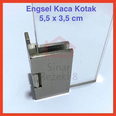 Jual Engsel Pintu Kaca Kotak L Stainless Lemari Glass Hinge Jepit