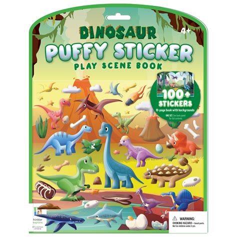 Dinosaurs Puffy Sticker Play Scene Book - Stickers - Colouring & Activity - Children - Hinkler