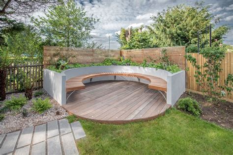 garden seat ideas deck contemporary  plank paving outdoor seating