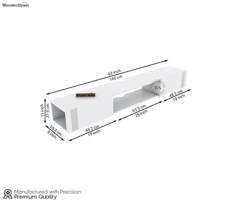 Buy Finn Engineered Wood Wall Mounted Tv Unit Frosty White Finish At 33 Off Online Wooden