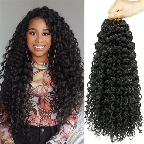 ENBEAUTIFUL 18 Inch 8 Packs Curly Crochet Hair Pre-looped Beach Curl ...