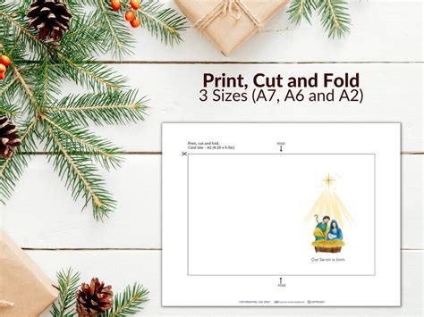 Printable Watercolor Nativity Christmas Card, Holy Family Christmas ...