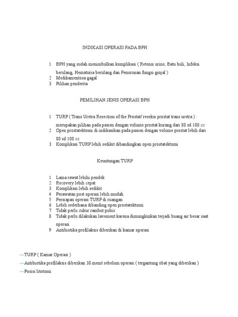 indikasi operasi  bph
