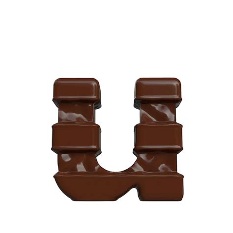 Premium Vector Symbol Made Of Chocolate 3d Letter U