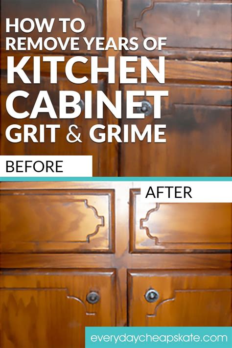 How To Remove Years Of Kitchen Cabinet Grit And Grime In