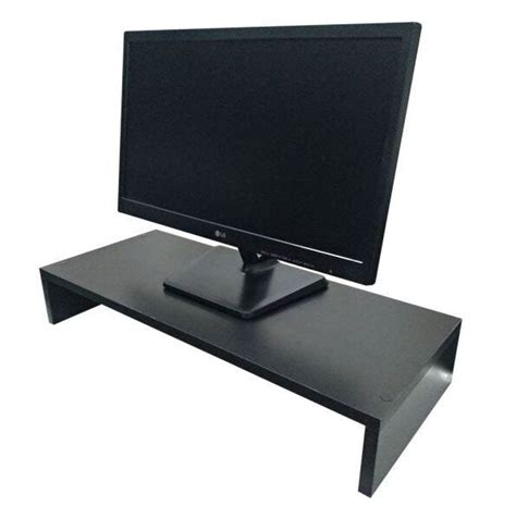 Suporte Base Para Monitor Computador Em MDF Preto 60Cm MadeiraMadeira