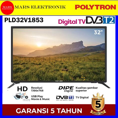 Jual TV LED POLYTRON PLD32V1853 32 INCHI DIGITAL TV POLYTRON PLD 32