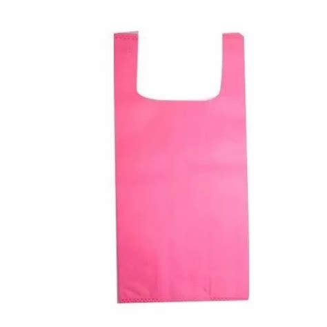 Plain Pink Non Woven U Cut Bags For Shopping At Rs 125 Kg In Meerut