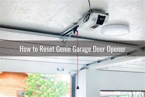 How To Reset Garage Door Opener Ready To Diy