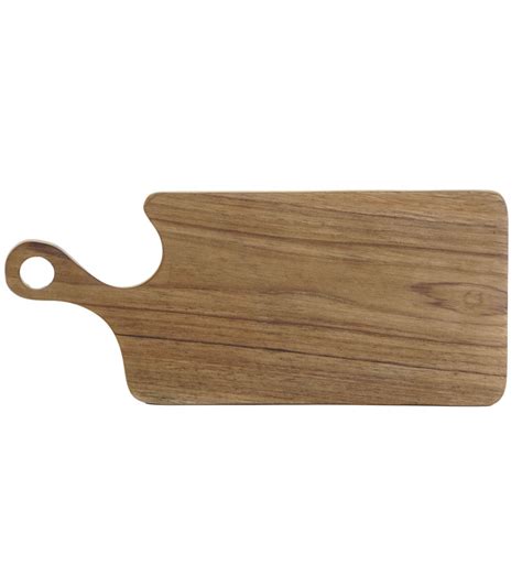 Tabla De Cortar Teca Natural Decorativa Para Cocina De 13x2x30 Cm