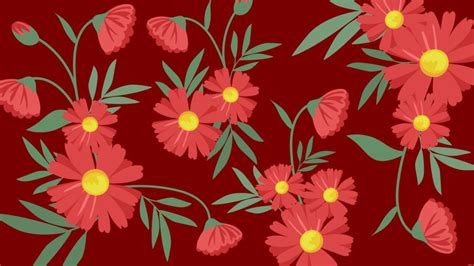 Free Red Floral Background Clipart - Download in PSD | Template.net