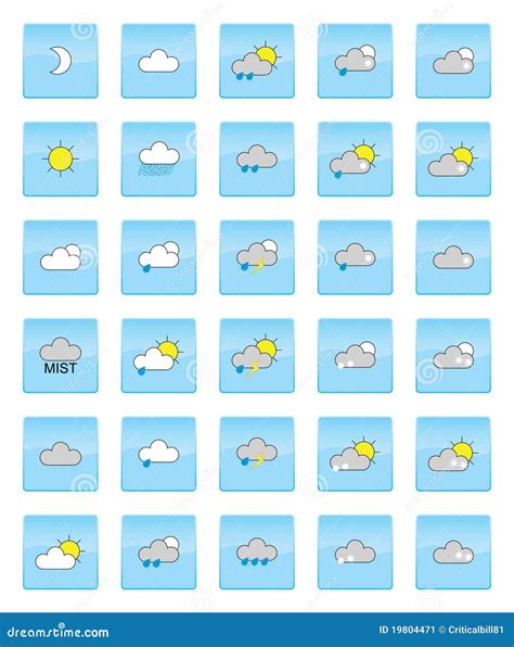 Weather Symbols Stock Image Image 19804471