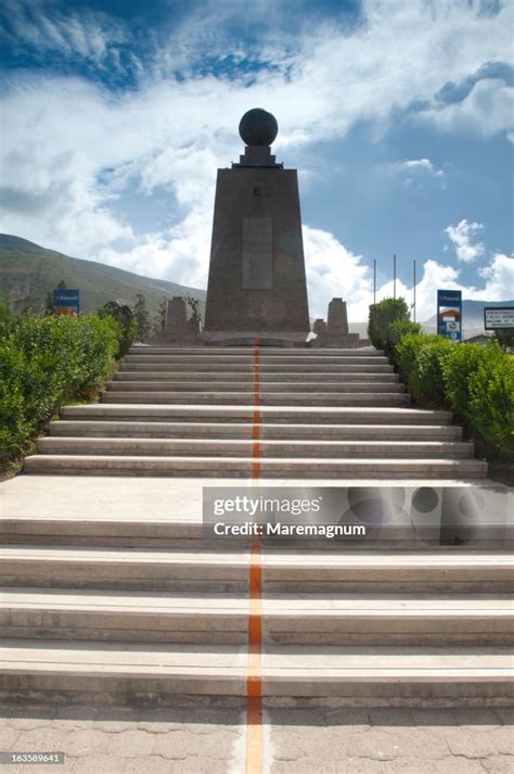 Mitad Del Mundo Equator Line Passage Monument High Res Stock Photo