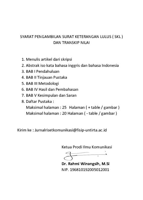 Contoh Surat Keterangan Lulus Kuliah Contoh Surat Resmi