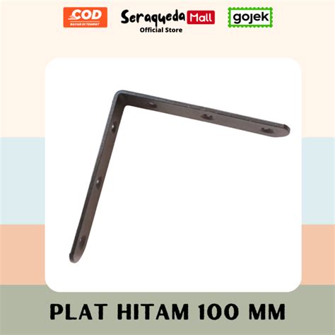 Seraqueda Siku L 100 X 100 Mm Stainless HITAM 10 Rak Penyangga Kayu