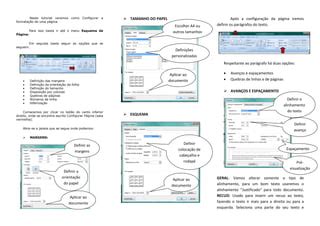 Configuração páginas word PPT