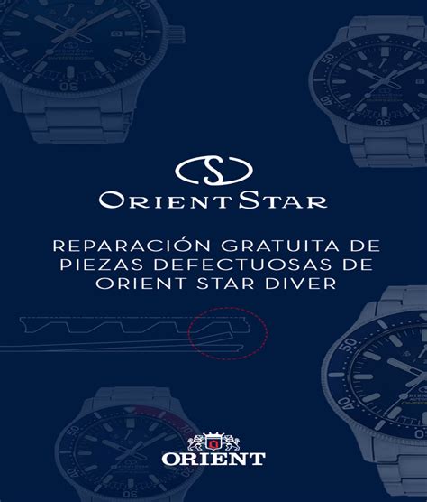 Reparación Gratuita de Piezas Defectuosas de Orient Star Diver