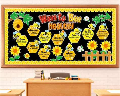 Ways To Bee Healthy Bulletin Board For Classroom Decoration Summer Bee