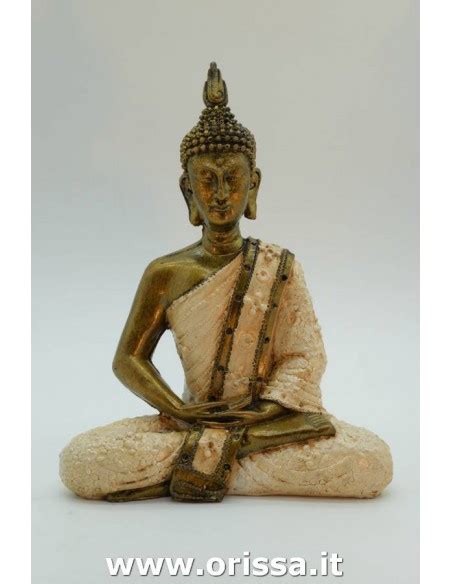 Statua Buddha Tailandese Con Gambe Incrociate In Meditazione Alwed