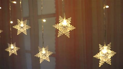 Snowflakes Led Curtain Lights M Snowflakes Fairy Lights Led