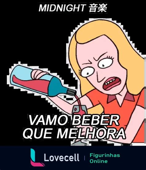 Figurinha Rick And Morty Oficialmidnight Vamo Beber Para WhatsApp