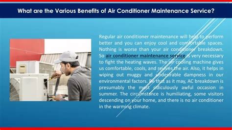 Ppt What Are The Various Benefits Of Air Conditioner Maintenance