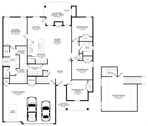 New Concept 44+ One Floor House Plans With Bonus Room
