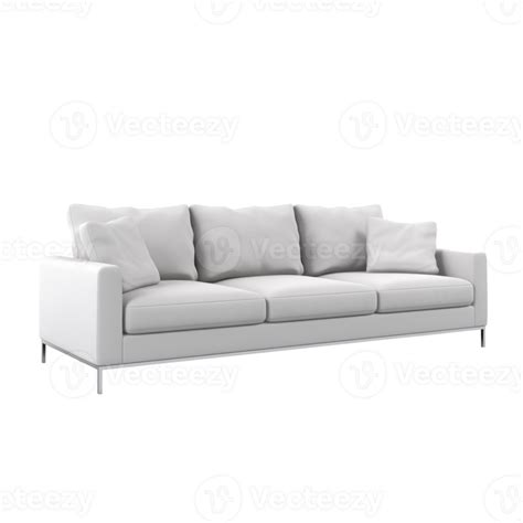 Ai Generated Big White Sofa Scandinavian Modern Minimalist Style