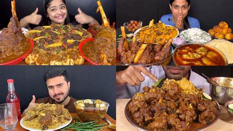 ASMR EATING SPICY MUTTON PULAO BIG MUTTON TANGDI CURRYMUTTON FAT CURRY