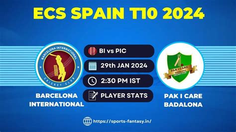 BI Vs PIC Dream11 Prediction Player Stats Pitch Report Team ECS