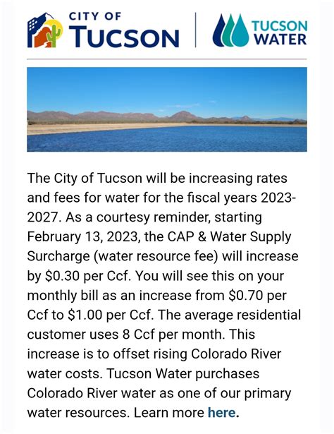 Tucson Water Rates Set To Increase Starting Next Week Rtucson