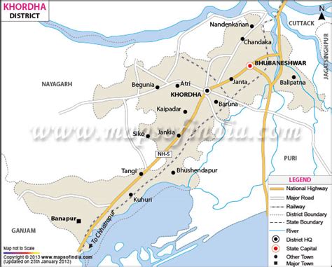 Khordha District Map