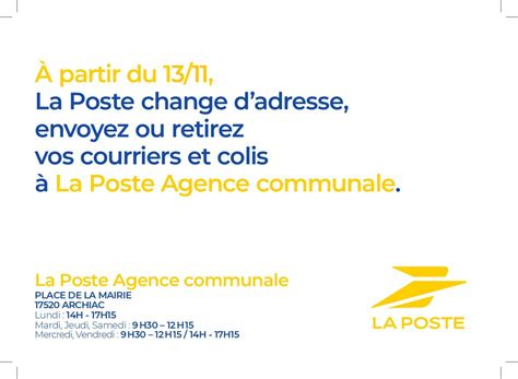 Ouverture De La Poste Archiac