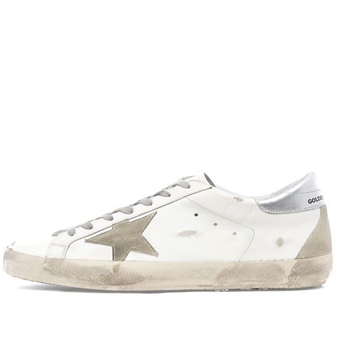 Golden Goose Superstar Leather Sneaker White Silver End Cn