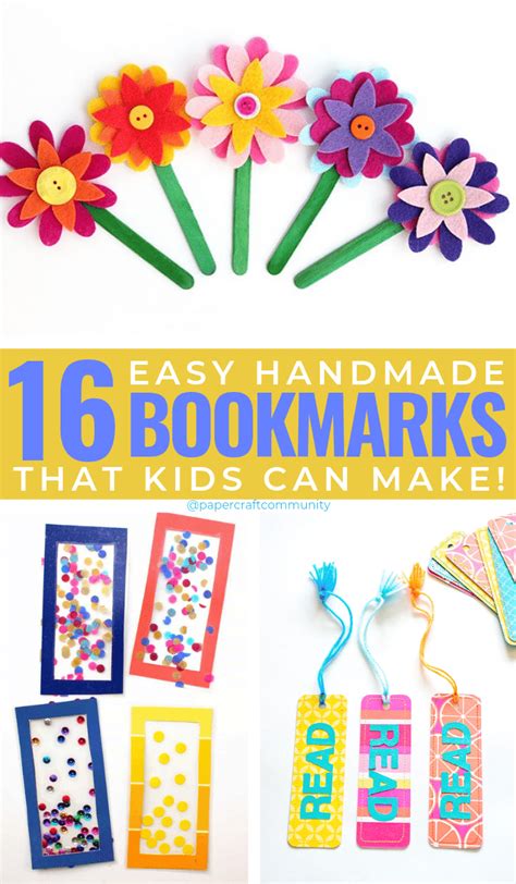 16 Easy Handmade Bookmark Ideas For Kids To Make | Bookmarks handmade ...