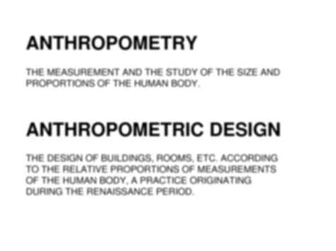 SOLUTION: 4 anthropometric basis of design - Studypool