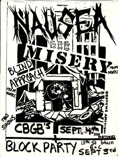 Nausea Misery Punk Poster Punk Songs Crust Punk