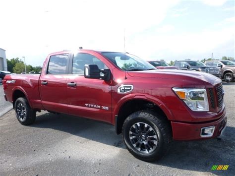 Cayenne Red Nissan Titan Xd Pro X Crew Cab X Photo