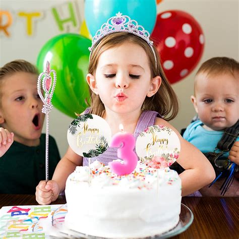 Happy Birthday Cake Topper Triomphe 4 Pack Personnalisé Joyeux