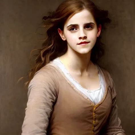 Painting Of Emma Watson As Hermione Granger Smiling Stable