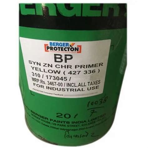 Berger Zinc Chromate Primer Yellow For Industrial At 200 Litre In