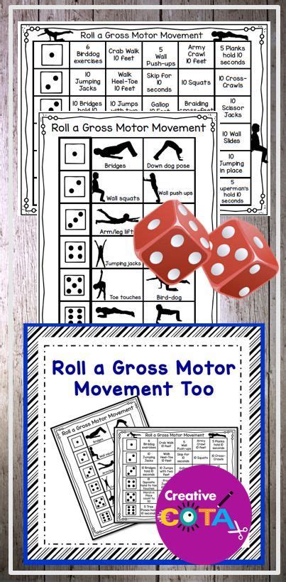 Roll A Gross Motor Movement Game With Two Dices