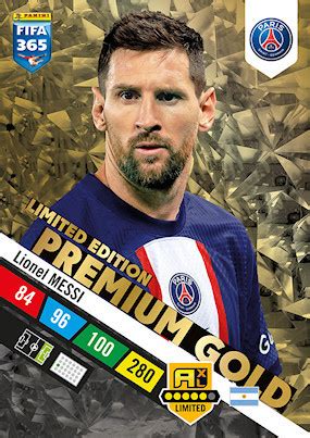 Lionel Messi Prémium Gold Limited Collect All Focis ká