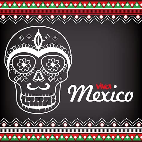 Premium Vector Viva Mexico Poster Celebration Vector Illustration Design