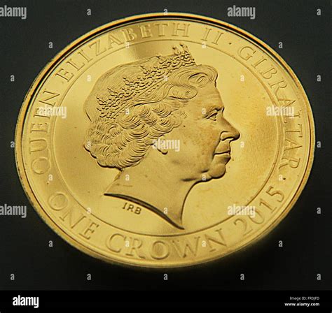 Rear Churchill Of Commemorative Crown Stock Photo - Alamy