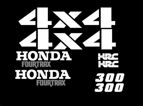 Set Of 8 1995 Honda Fourtrax Decals Gas Tank Fenders 300 Atc Etsy