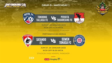 BHAYANGKARA CUP PRESISI 2023 GRUP D SATANDO FC VS SEMEN TONASA FC