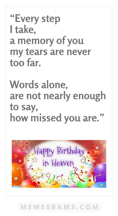 Happy Birthday In Heaven Poems