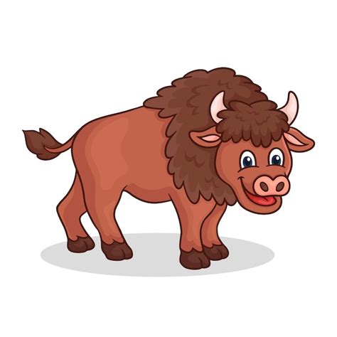 Free Vector | Hand drawn bison cartoon illustration