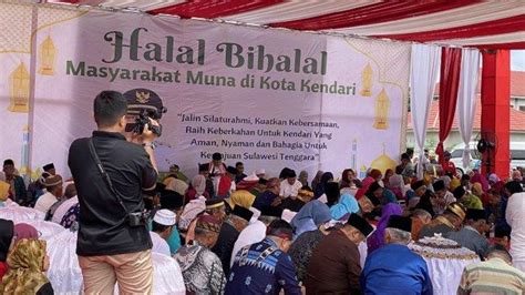 Pj Wali Kota Kendari Gelar Halal Bihalal Undang Masyarakat Muna Hadir